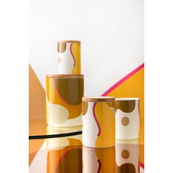 Банка для хранения горчичного цвета с авторским принтом из коллекции Freak Fruit, 1,25л, Tkano, изображение 6