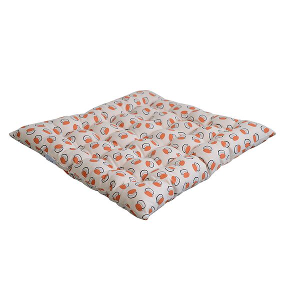 Подушка на стул стеганая из хлопка с графичным принтом Ягоды из коллекции Russian North, 40х40 см, Tkano, изображение 2