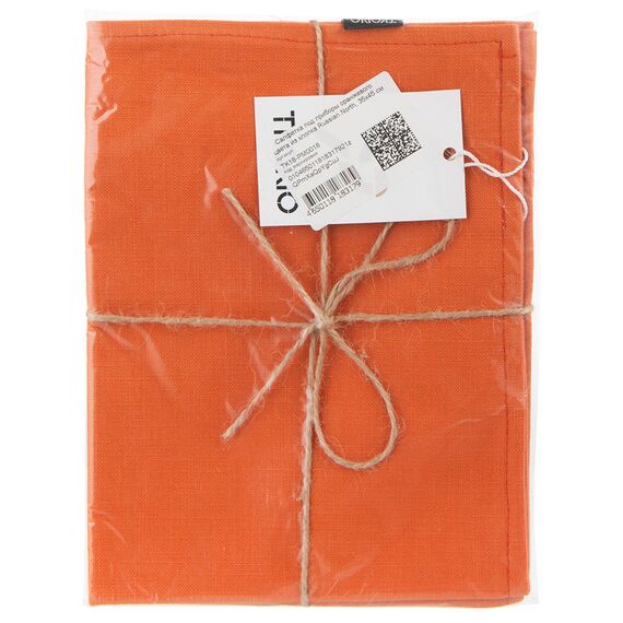 Салфетка под приборы оранжевого цвета из хлопка Russian North, 35х45 см, Tkano, изображение 3