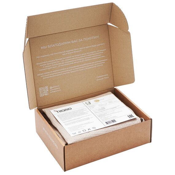 Набор из двух вафельных полотенец изо льна бежевого цвета из коллекции Essential, 50х70 см, Tkano, изображение 7