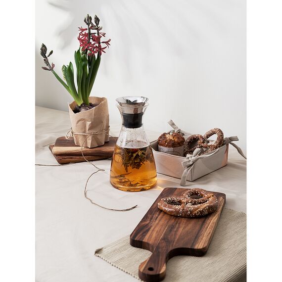 Корзинка для хлеба из хлопка бежевого цвета с авторским принтом из коллекции Freak Fruit, 30х30 см, Tkano, изображение 2