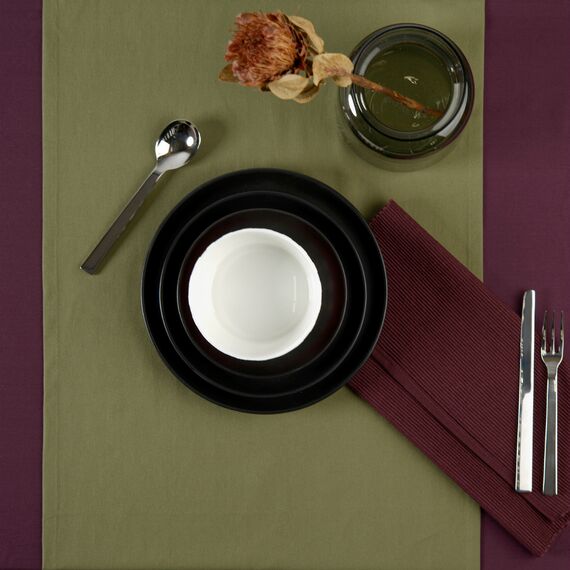 Дорожка на стол оливкового цвета из коллекции Wild, 45х150 см, Tkano, изображение 5