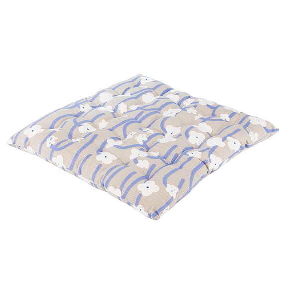 Подушка на стул из хлопка с принтом Полярный цветок из коллекции Scandinavian touch, 40х40 см, Tkano, изображение 3