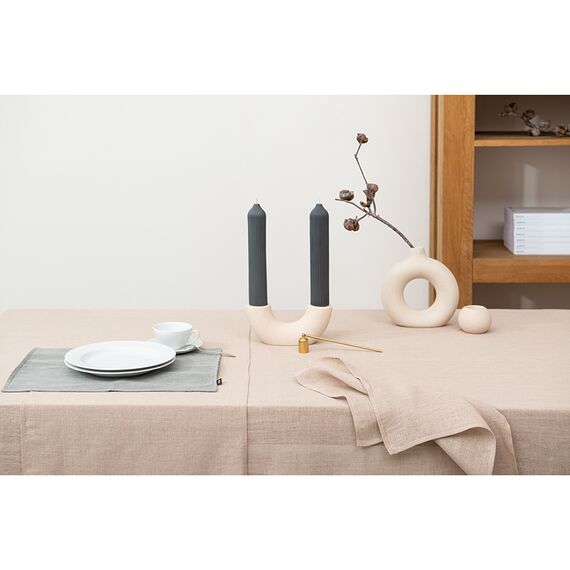 Салфетка сервировочная из стираного льна бежевого цвета из коллекции Essential, 45х45 см, Tkano, изображение 9