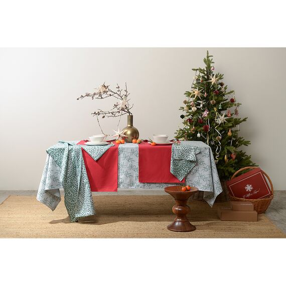 Салфетка из хлопка зеленого цвета с рисунком Спелая смородина, Scandinavian touch, 53х53см, Tkano, изображение 2