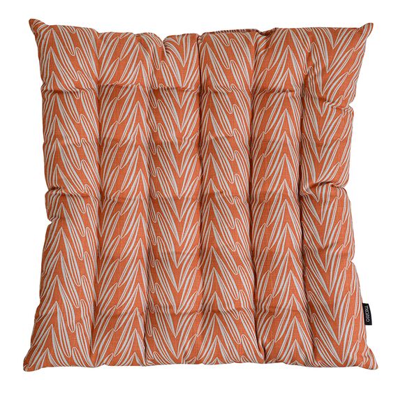 Подушка на стул стеганая из хлопка с графичным принтом Колосья из коллекции Russian North, 40х40 см, Tkano