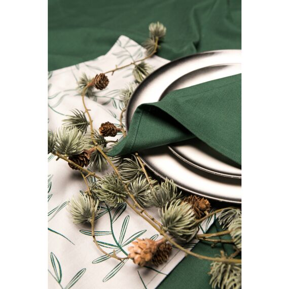 Салфетка двухсторонняя под приборы из хлопка с графичным принтом Папоротник Russian North, 35х45 см, Tkano, изображение 5