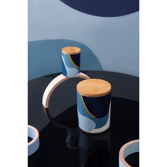 Банка для хранения синего цвета с авторским принтом из коллекции Freak Fruit, 1,25л, Tkano, изображение 2