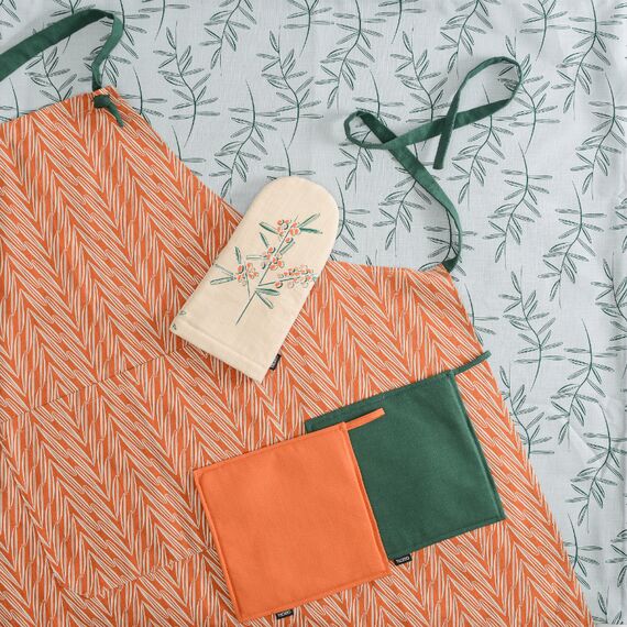 Скатерть на стол из хлопка с графичным принтом Папоротник Russian North, 170х170 см, Tkano, изображение 5