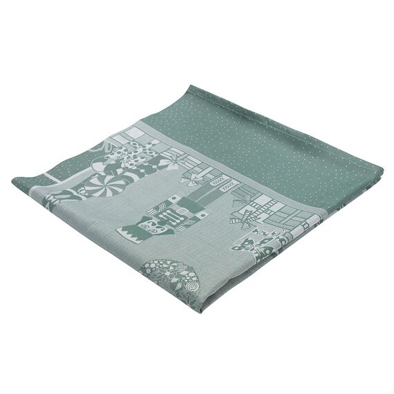 Скатерть из хлопка зеленого цвета с рисунком Щелкунчик из коллекции New Year Essential, 180х260см, Tkano, изображение 4