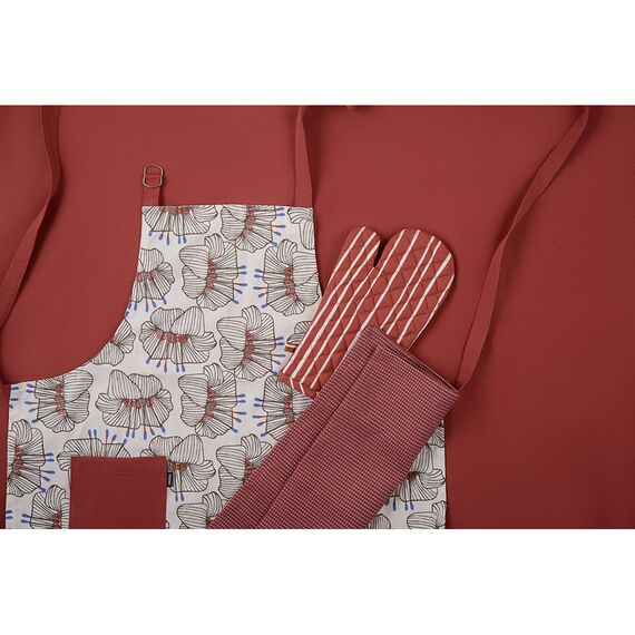 Скатерть из хлопка терракотового цвета из коллекции Prairie, 170х170 см, Tkano, изображение 4