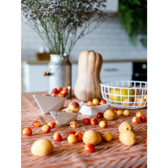 Скатерть на стол из хлопка с графичным принтом Колосья Russian North, 170х170 см, Tkano, изображение 5