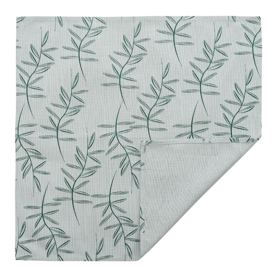 Салфетка сервировочная из хлопка с графичным принтом Папоротник Russian North, 45х45 см, Tkano