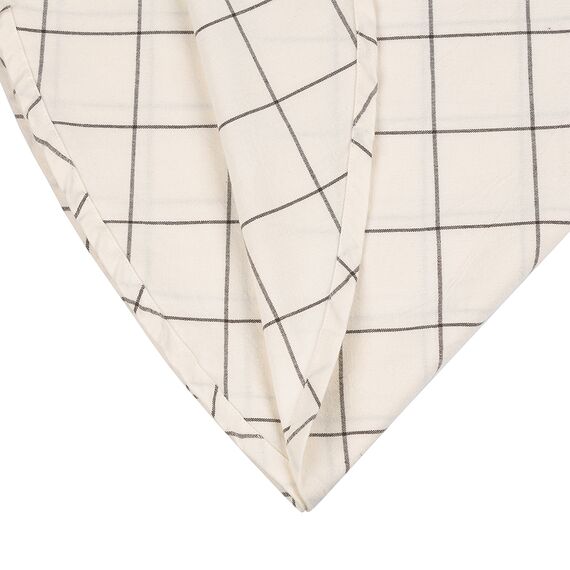 Скатерть из хлопка круглая белого цвета в клетку из коллекции Essential, 160 см, Tkano, изображение 3