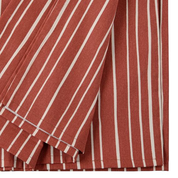 Скатерть из хлопка терракотового цвета с принтом Полоски из коллекции Prairie, 170х170 см, Tkano, изображение 3