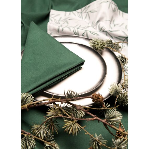 Скатерть на стол из хлопка зеленого цвета Russian North, 150х250 см, Tkano, изображение 2