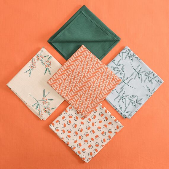 Скатерть на стол из хлопка оранжевого цвета Russian North, 150х250 см, Tkano, изображение 4