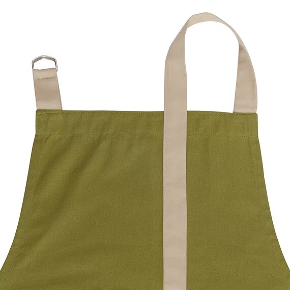 Фартук из хлопка оливкового цвета из коллекции Essential, 70х85 см, Tkano, изображение 3