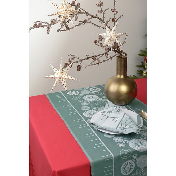 Скатерть на стол из хлопка красного цвета Russian North, 150х250 см, Tkano, изображение 2