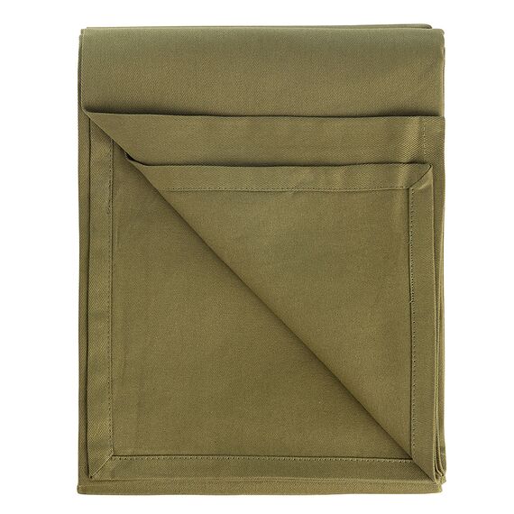 Скатерть из хлопка оливкового цвета из коллекции Essential, 170х170 см, Tkano, изображение 3