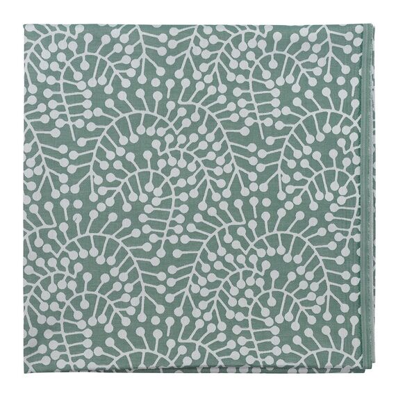 Скатерть из хлопка зеленого цвета с рисунком Спелая смородина, Scandinavian touch, 180х260см, Tkano