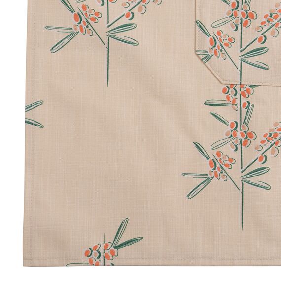 Фартук из хлопка с графичным принтом Обед рябинника из коллекции Russian North, 81х69 см, Tkano, изображение 4