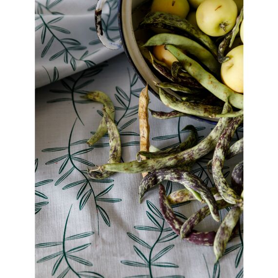 Скатерть на стол из хлопка с графичным принтом Папоротник Russian North, 170х170 см, Tkano, изображение 4