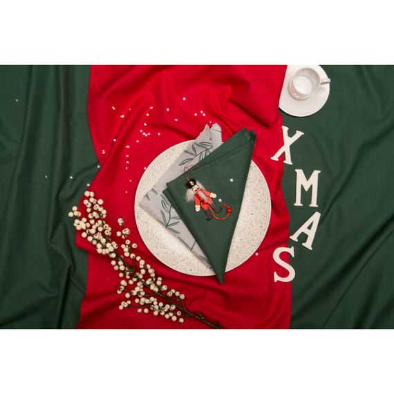 Скатерть на стол из хлопка зеленого цвета Russian North, 150х250 см, Tkano, изображение 7