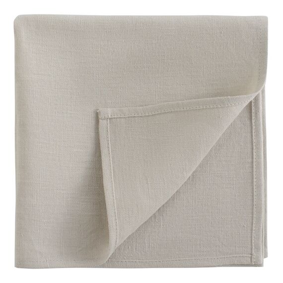Салфетка сервировочная из умягченного льна бежевого цвета Essential, 45х45 см, Tkano, изображение 3