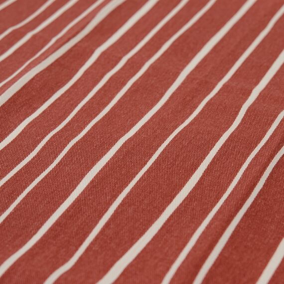Салфетка сервировочная из хлопка терракотового цвета с принтом Полоски из коллекции Prairie, 45х45 см, Tkano, изображение 3