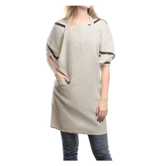 Фартук из умягченного льна бежевого цвета, 70х82 см, Tkano, изображение 6