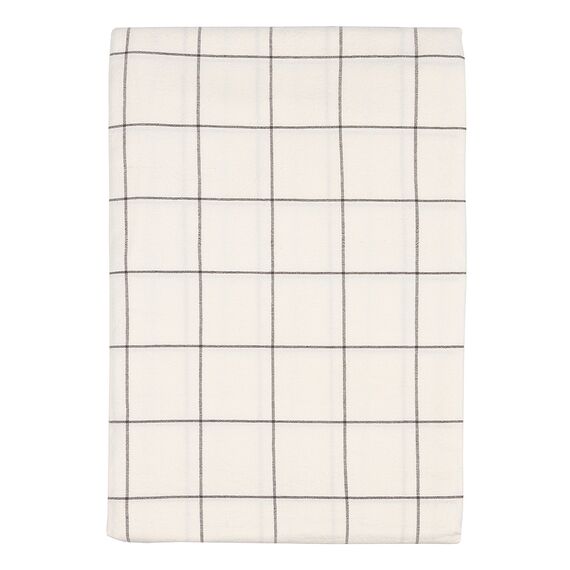 Скатерть из хлопка белого цвета в клетку из коллекции Essential, 170х170 см, Tkano