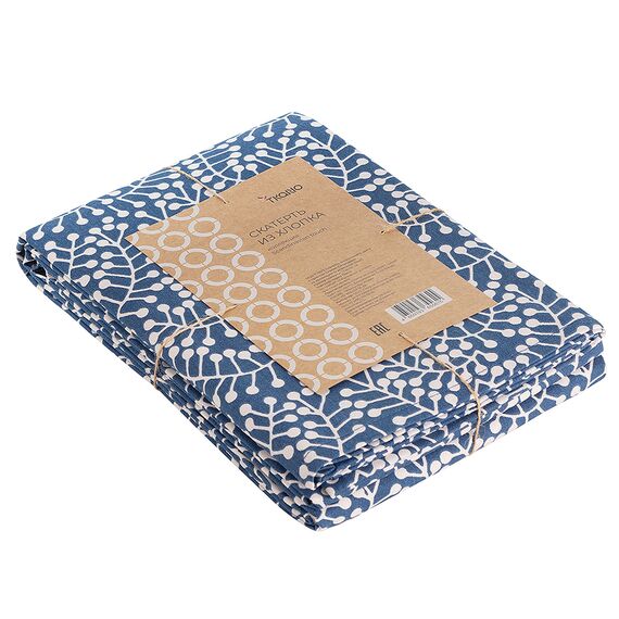 Скатерть темно-синего цвета с принтом Спелая Смородина из коллекции Scandinavian touch, 170х250 см, Tkano, изображение 6