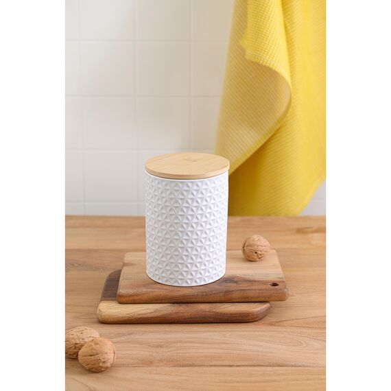 Банка для хранения керамическая Farah, 900 мл, белая, Liberty Jones, изображение 3