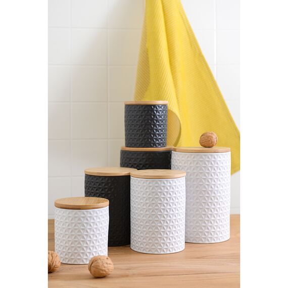 Банка для хранения керамическая Farah, 900 мл, черная, Liberty Jones, изображение 6