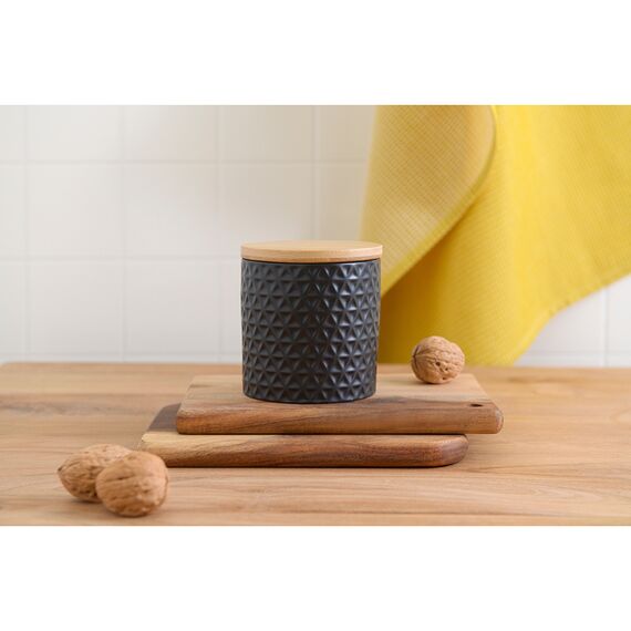 Банка для хранения керамическая Farah, 480 мл, черная, Liberty Jones, изображение 3