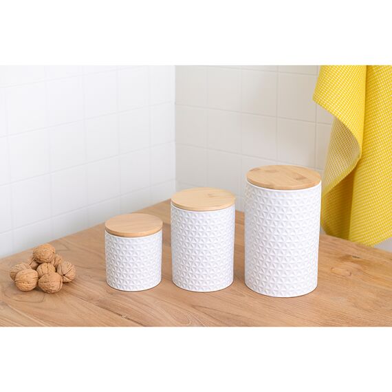 Банка для хранения керамическая Farah, 1,5 л, белая, Liberty Jones, изображение 4