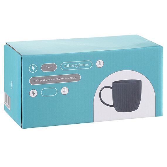 Набор кружек Soft Ripples, 350 мл, серые, 2 шт., Liberty Jones, изображение 3