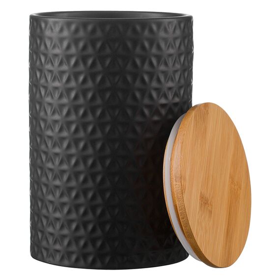 Банка для хранения керамическая Farah, 1,5 л, черная, Liberty Jones, изображение 2