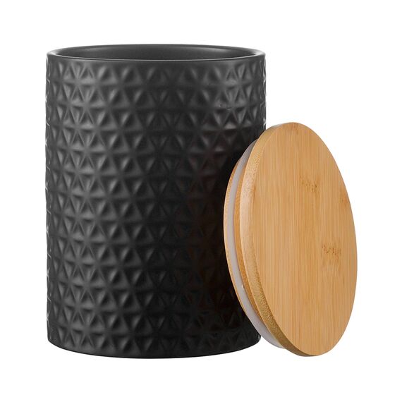 Банка для хранения керамическая Farah, 900 мл, черная, Liberty Jones, изображение 2