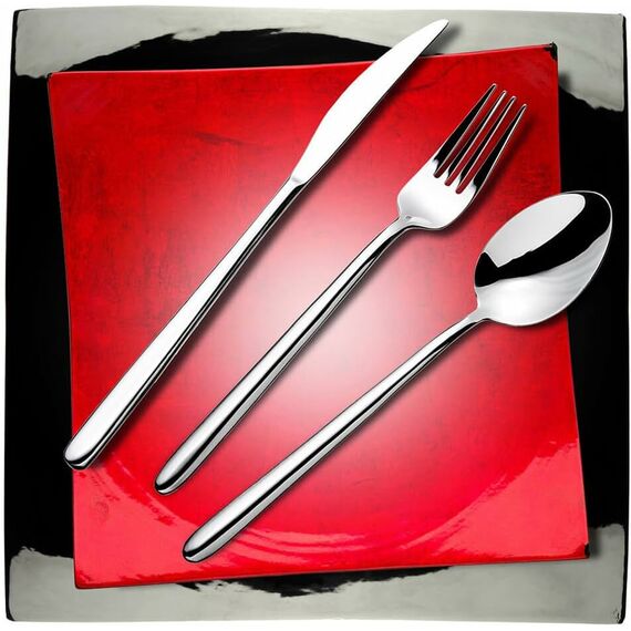 Набор из 24 столовых приборов на 6 персон, нержавеющая сталь, Stiletto, Broggi, изображение 5