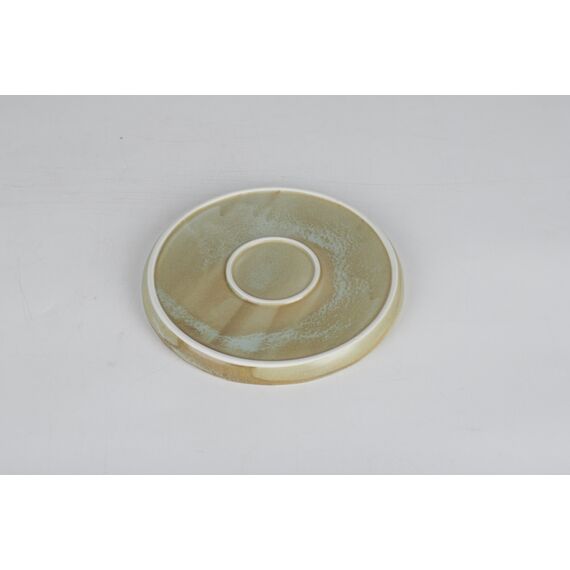 Тарелка десертная круглая 19,5 см с вертикальным бортом, коричнево-бирюзовая,  серия Shade, Home chef, изображение 7