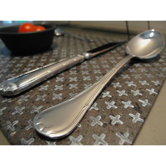 Набор из 24 столовых приборов на 6 персон, нержавеющая сталь, Rubans, Broggi, изображение 5