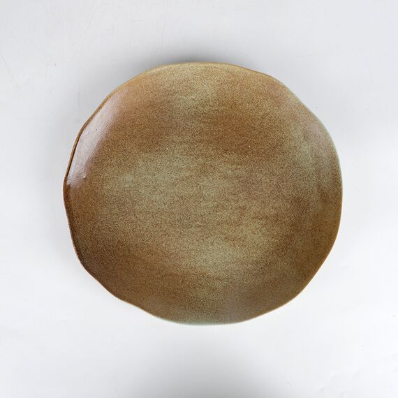 Тарелка десертная 20,5 см, коричнево-бирюзовая, серия Shade, Home chef