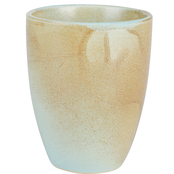 Чашка без ручки 300 мл, h 10 см, диаметр 8 см, коричнево-бирюзовая,  серия Shade, Home chef