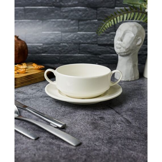 Тарелка под суповую чашку, Seasons Белый, Porland, изображение 4