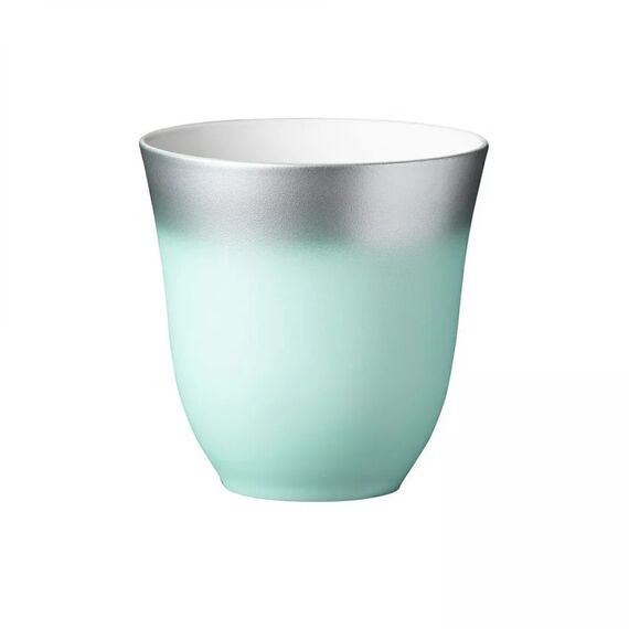 Набор 3 предмета чайник на 4 чашки + 2 чашки; зеленые; фарфор, коллекция SALAM, Guy Degrenne, изображение 4