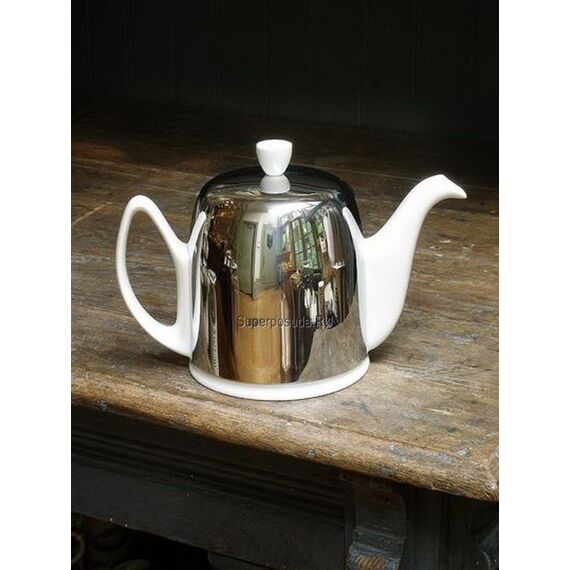 Набор 3 предмета чайник на 4 чашки + 2 чашки; зеленые; фарфор, коллекция SALAM, Guy Degrenne, изображение 10