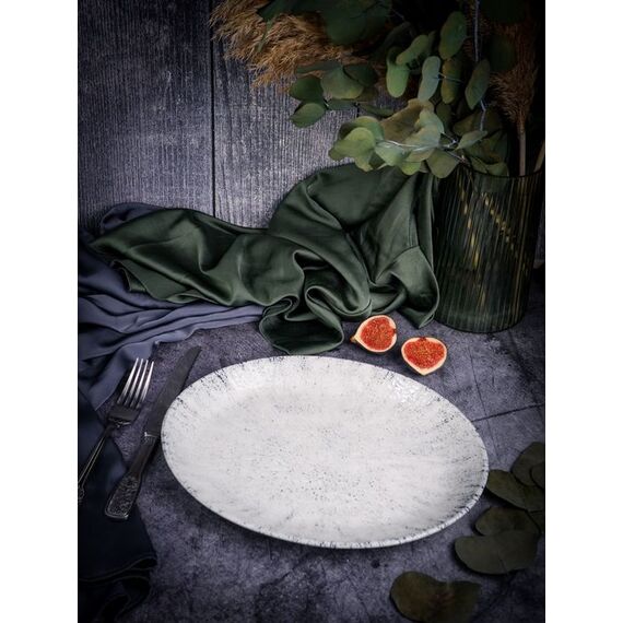 Блюдо овальное 31 х 24 см,  цвет серый, BLIZZARD, Porland, изображение 4