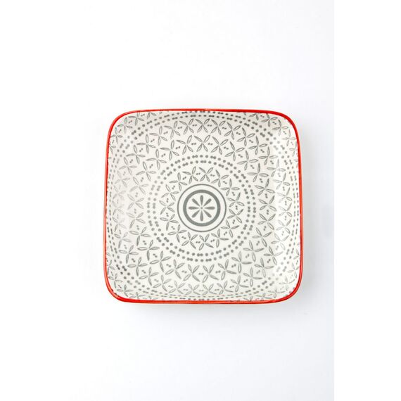 Тарелка квадратная 13 см серая , MIX&MATCH, Porland